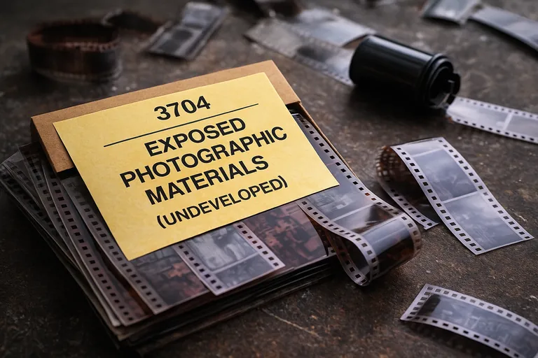 Exposed Photographic Materials (Undeveloped)